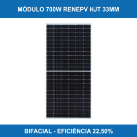 M�dulo 700W RENEPV HJT Bifacial 33mm